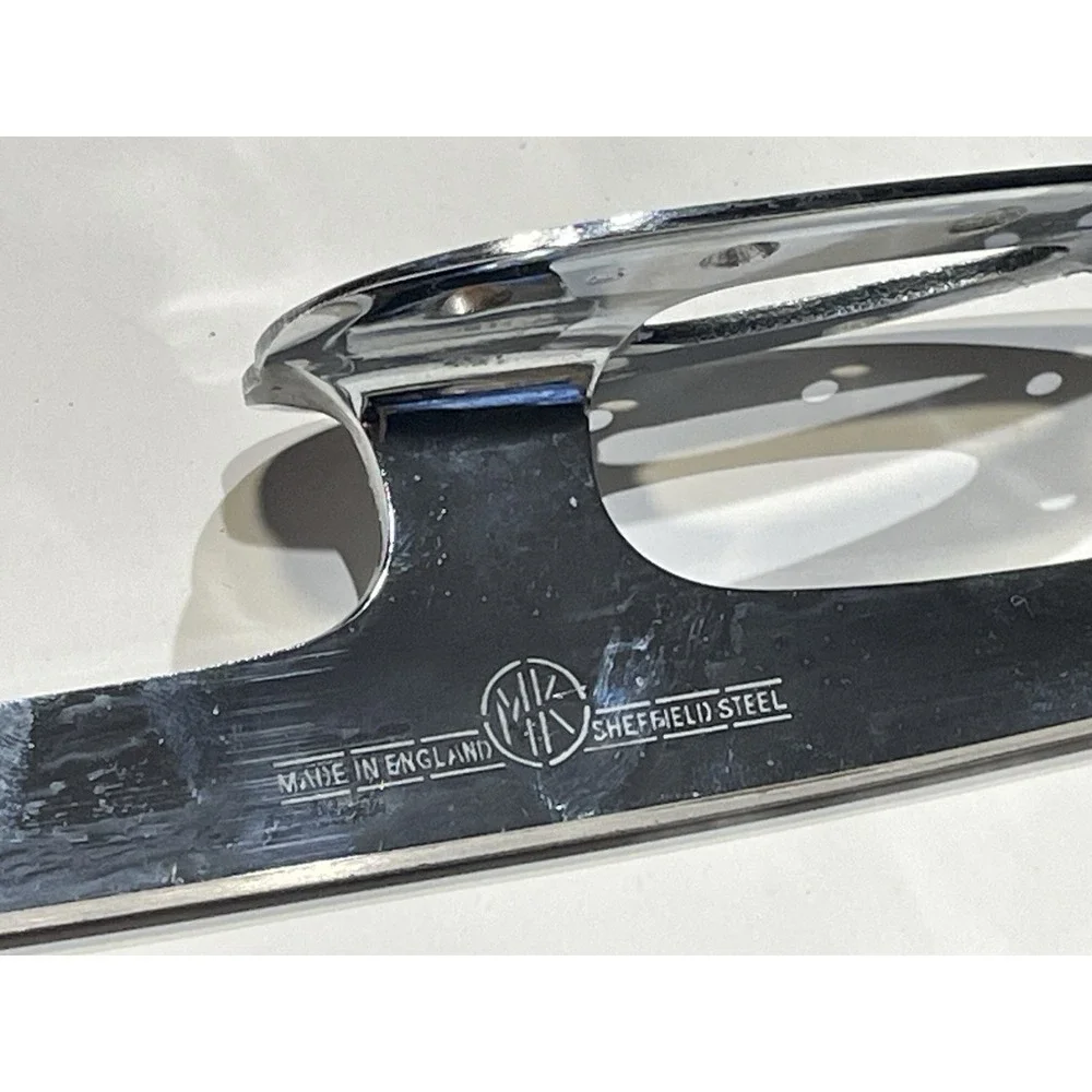 Vintage MK Phantom Figure Skating Blades Size 10 Howard Cracker Engraved England